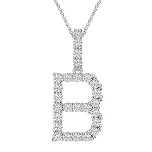 A-Z ALPHABET LETTER INITAL PENDANTS - VVS Moissanite on Real 14k Gold Vermeil