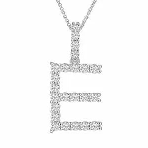 A-Z ALPHABET LETTER INITAL PENDANTS - VVS Moissanite on Real 14k Gold Vermeil