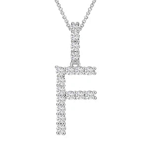 A-Z ALPHABET LETTER INITAL PENDANTS - VVS Moissanite on Real 14k Gold Vermeil