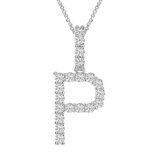 A-Z ALPHABET LETTER INITAL PENDANTS - VVS Moissanite on Real 14k Gold Vermeil