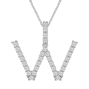 A-Z ALPHABET LETTER INITAL PENDANTS - VVS Moissanite on Real 14k Gold Vermeil