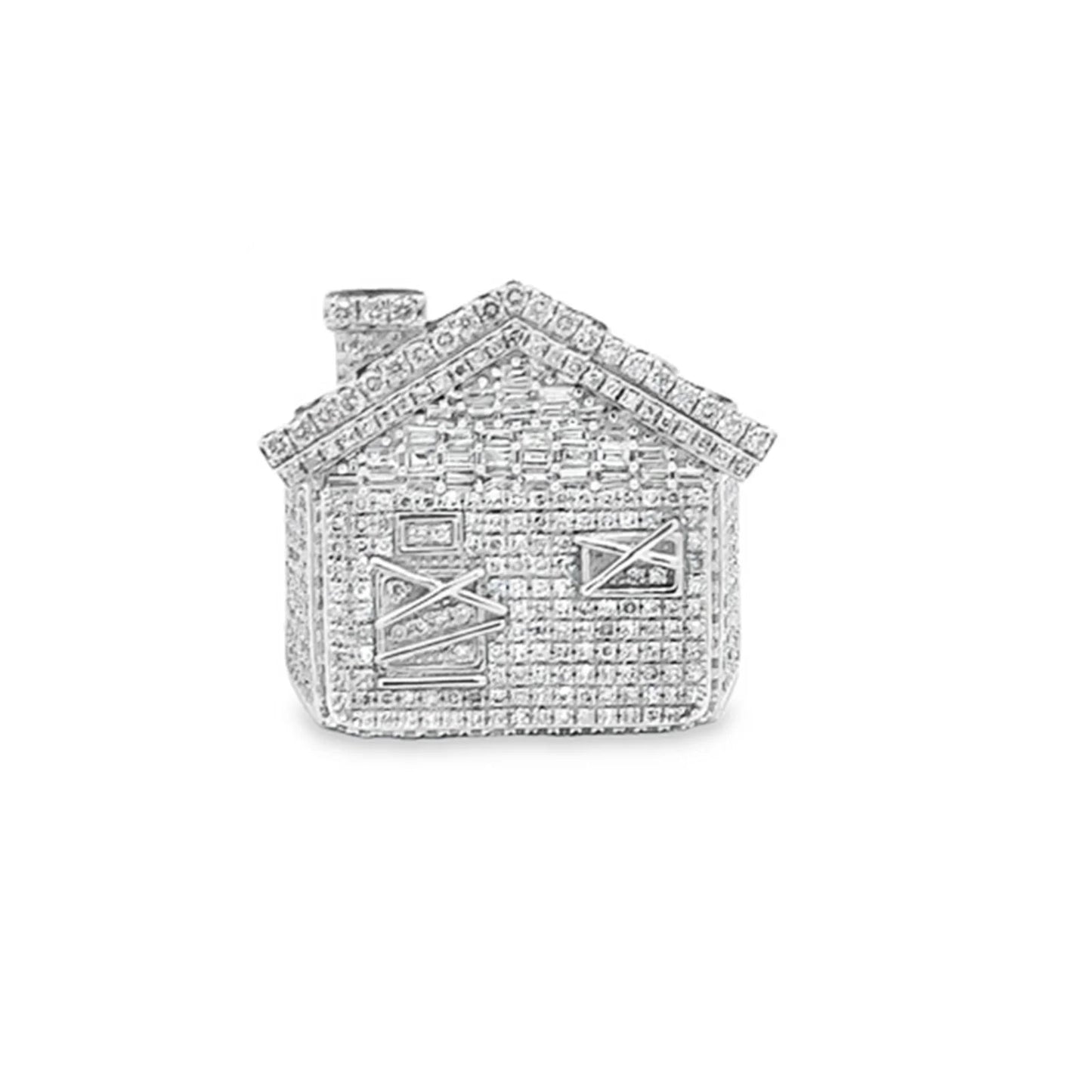 "BANDO" Trap House Emoji Ring - VVS1 Moissanite 14k Gold Vermeil