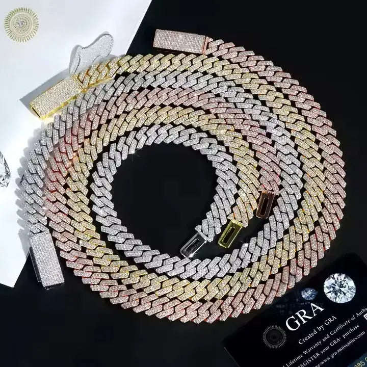 Miami Cuban Link Bracelets - VVS1 Moissanite - 14K Gold Vermeil