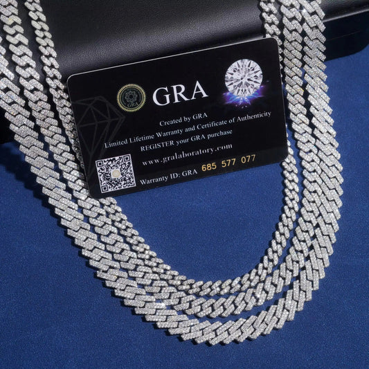 Miami Cuban Link Chains - VVS Moissanite 14K Gold Vermeil