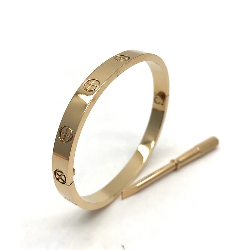 New! Screw C Bracelet - 14K Gold PVD Platted