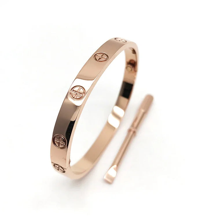 New! Screw C Bracelet - 14K Gold PVD Platted