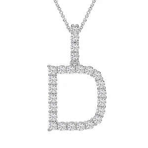 A-Z ALPHABET LETTER INITAL PENDANTS - VVS Moissanite on Real 14k Gold Vermeil - JAYMONDS